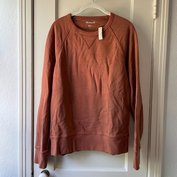 Madewell Garment-Dyed Crewneck Sweatshirt Burnt Umber - Picture 4 of 11